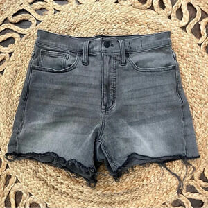 Madewell High Rise Denim Shorts Size 26 Lunar Wash Black